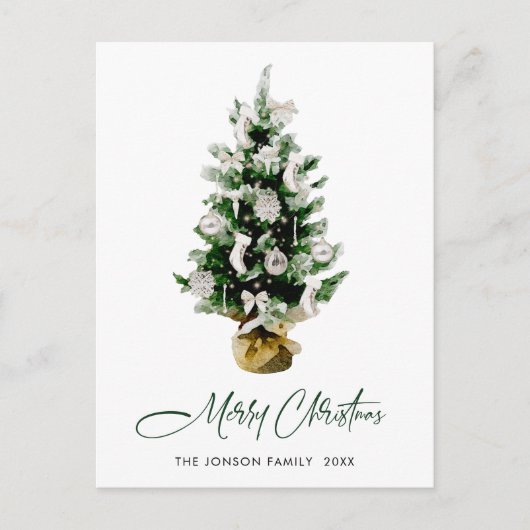 Eleganter Weihnachtsfeiertag Postkarte (Vorderseite)