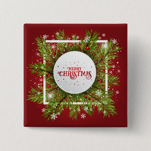 Eleganter Weihnachtsfeiertag | Schaltfläche Button (Vorderseite)