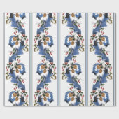 Eleganter Weihnachtsfeiertag William Morris Inspir Geschenkpapier (Flach)