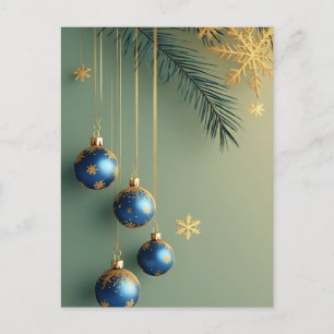 Eleganter Weihnachtsfeiertags-Schmuck Postkarte