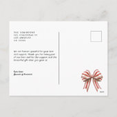 Eleganter Weihnachtsfest Feiertagspostkarte (Rückseite)