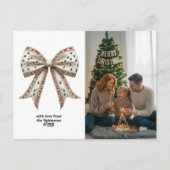 Eleganter Weihnachtsfest Feiertagspostkarte (Vorderseite)