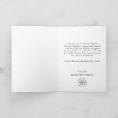 Eleganter Weihnachtsfest im Hirschen Pine Tree Cor Dankeskarte (Innenseite)