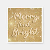Eleganter Weihnachtsgold-Glitzer Serviette (Vorderseite)