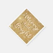 Eleganter Weihnachtsgold-Glitzer Serviette (Ecke)