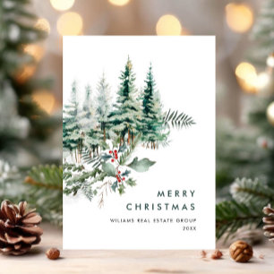 Eleganter Weihnachtsgruß der eleganten Kiefer für Feiertagskarte