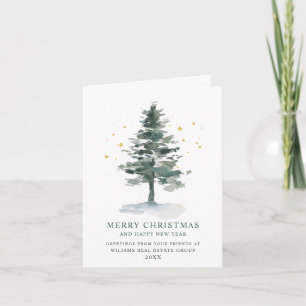 Eleganter Weihnachtsgruß der Unternehmens Tannenba Feiertagskarte