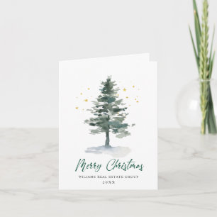 Eleganter Weihnachtsgruß der Unternehmens Tannenba Feiertagskarte