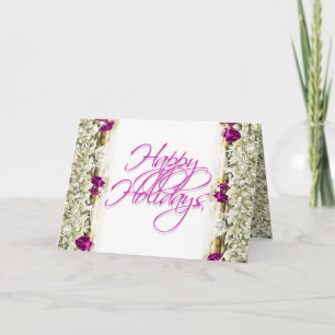 Eleganter Weihnachtsgruß-Mitteilungsfreier raum Feiertagskarte