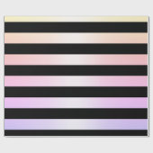 Eleganter Weihnachtsholografie und schwarzer Strei Geschenkpapier (Flach)