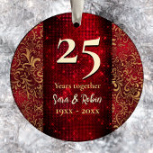 Eleganter Weihnachtsjubiläum mit rotem Blumen Keramik Ornament