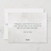 Eleganter Weihnachtskiefernwald, Non-Foto Feiertagskarte (Rückseite)