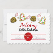 Eleganter Weihnachtskochtausch Einladung (Vorderseite)