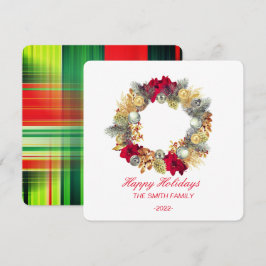 Eleganter Weihnachtskranz Feiertagskarte