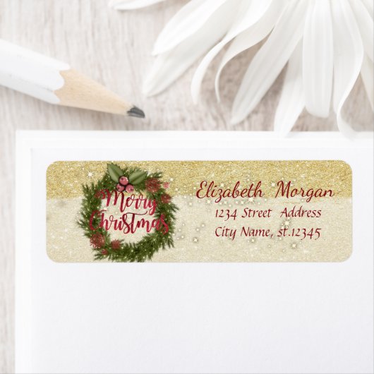 Eleganter Weihnachtskranz, Glitterie (Insitu)