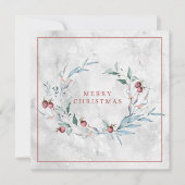 Eleganter Weihnachtskranz Karte (Vorderseite)