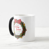 Eleganter Weihnachtskranz personalisieren Tasse (Vorderseite Links)
