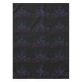 Eleganter Weihnachtskranz und Kerzenneon schwarz Tischdecke (Vorderseite)