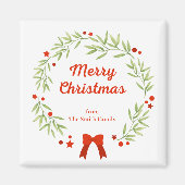 Eleganter Weihnachtskranz und Sterne Magnet (Vorne)