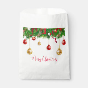 Eleganter Weihnachtskranzkarren mit Ornamenten Geschenktütchen