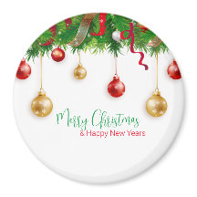 Eleganter Weihnachtskranzkarren mit Ornamenten