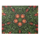 Eleganter Weihnachtskraut Rot Grün Kaleidoskopisch Notizblock (Vorderseite)