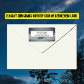 Eleganter Weihnachtskrippe-Star von Bethlehem Adressaufkleber