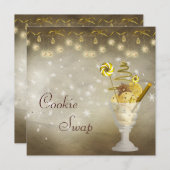 Eleganter Weihnachtskrümelswap Einladung (Vorne/Hinten)
