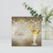 Eleganter Weihnachtskrümelswap Einladung (Stehend Vorderseite)