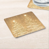 Eleganter Weihnachtskupfer Rechteckiger Pappuntersetzer (angewinkelt)