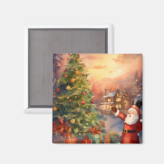 Eleganter Weihnachtsmagnet Magnet (Vorderseite/Rückseite)