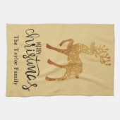 Eleganter Weihnachtsmann Geschirrtuch (Horizontal)