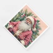 Eleganter Weihnachtsmann Serviette (Ecke)