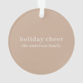 Eleganter Weihnachtsmann | Taupe Clay Foto Chic Ornament (Rückseite)