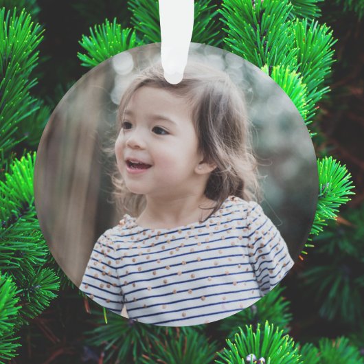 Eleganter Weihnachtsmann | Taupe Clay Foto Chic Ornament