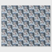 Eleganter Weihnachtsmann und Polar Bären Weihnacht Geschenkpapier (Flach)