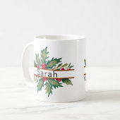 Eleganter Weihnachtsmann Weihnachtsname Kaffeetasse (Vorderseite Links)