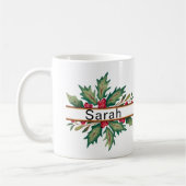 Eleganter Weihnachtsmann Weihnachtsname Kaffeetasse (Links)