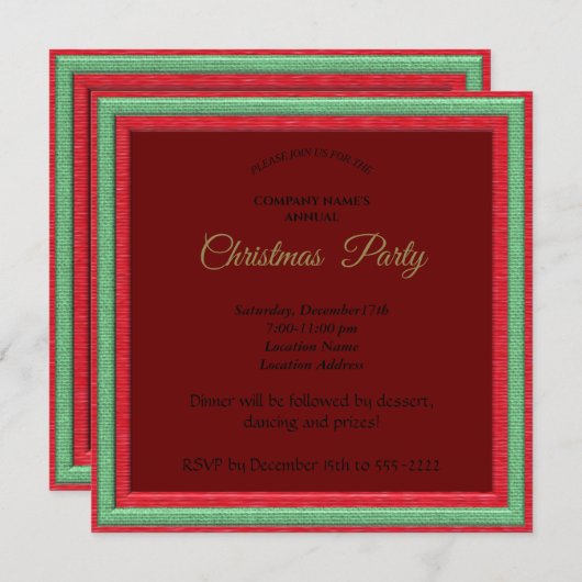 Eleganter Weihnachtsrahmen (Vorne/Hinten)