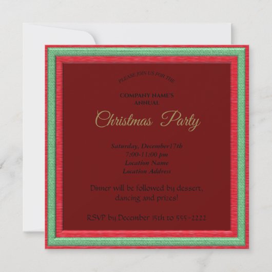 Eleganter Weihnachtsrahmen (Vorderseite)