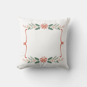 Eleganter Weihnachtsrahmen - Benutzerdefiniertes F Kissen