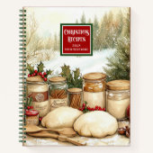 Eleganter Weihnachtsrezept Notebook-individuelle N Notizblock (Vorderseite)