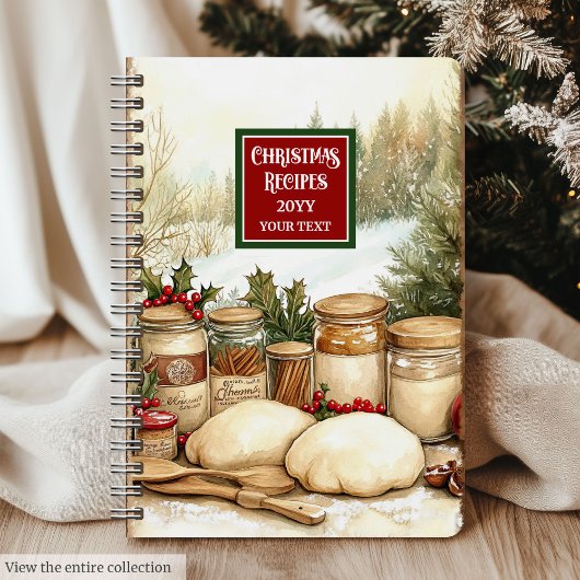 Eleganter Weihnachtsrezept Notebook-individuelle N Notizblock