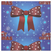 Eleganter Weihnachtsroter Bow mit weißen Punkten Stoff (Nahaufnahme)