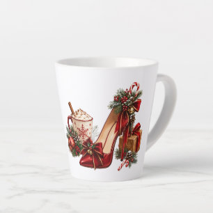 Eleganter Weihnachtsroter High Heel Becher – Festl Milchtasse