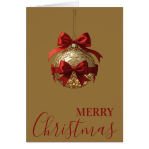 Eleganter Weihnachtsschmuck Beige und Rot