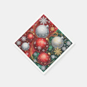 Eleganter Weihnachtsschmuck Serviette (Ecke)