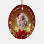 Eleganter Weihnachtsschnee Keramik Ornament (Rechts)