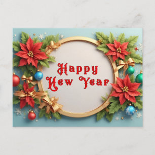 Eleganter Weihnachtsstrauß 🎁🎄 Weihnachtsstern-Or Feiertagspostkarte