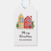 Eleganter Weihnachtsüberweihungstag Geschenkanhänger (Rückseite)